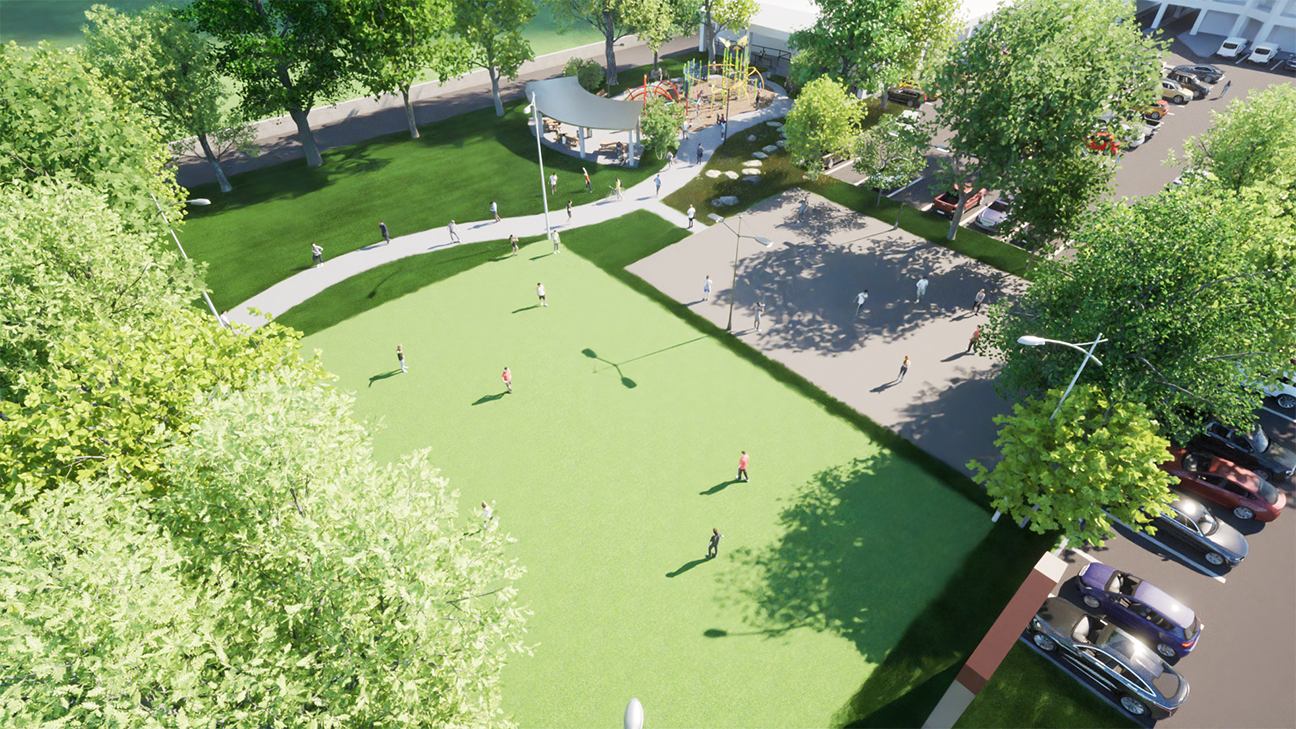 Forest Audelia Park Concept Aerial 